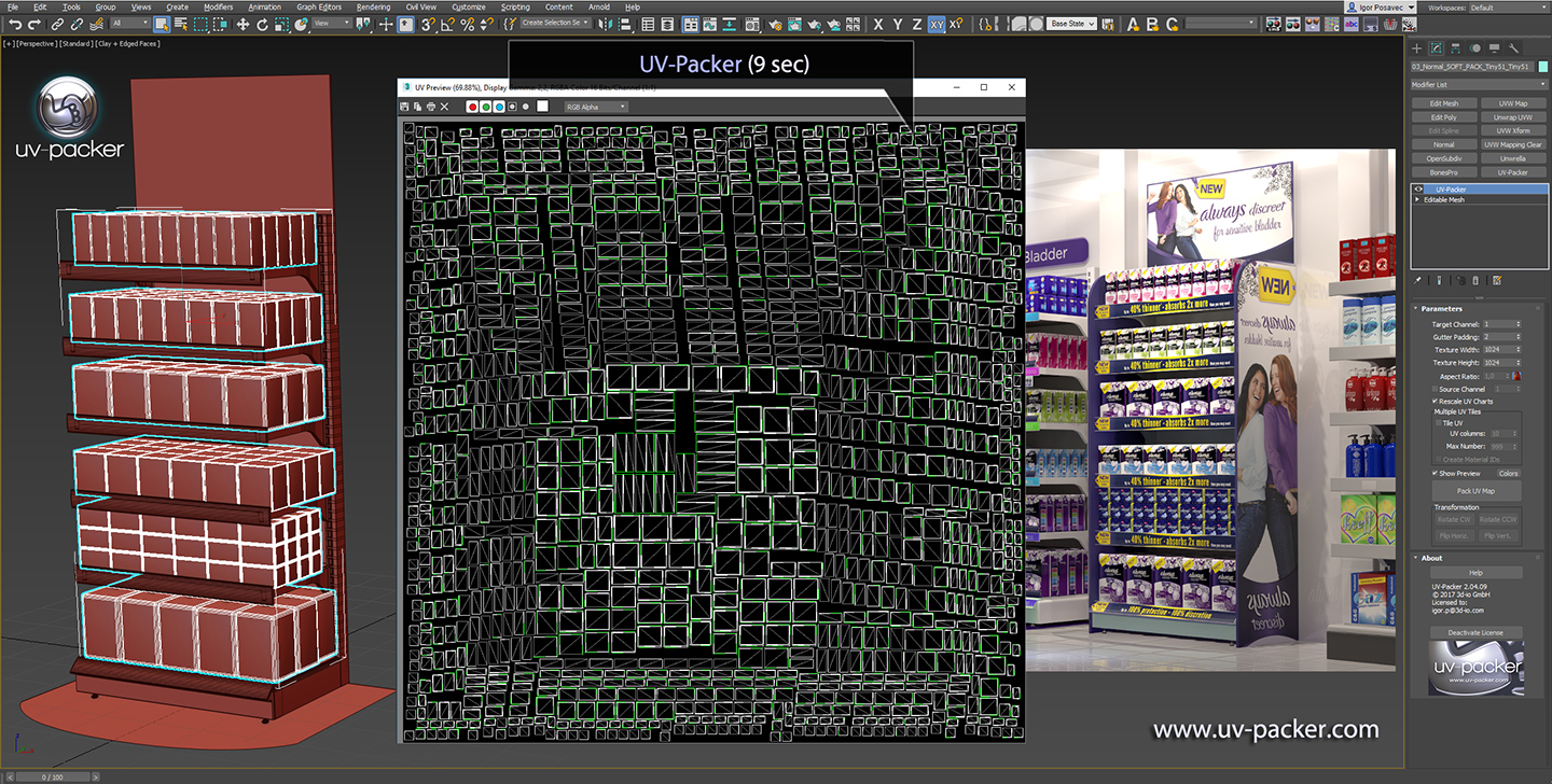 uv-packer 2 with 3ds Max 2018 support